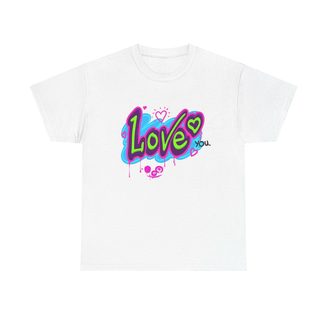 Neon Script Tee - love you Unisex Cotton.