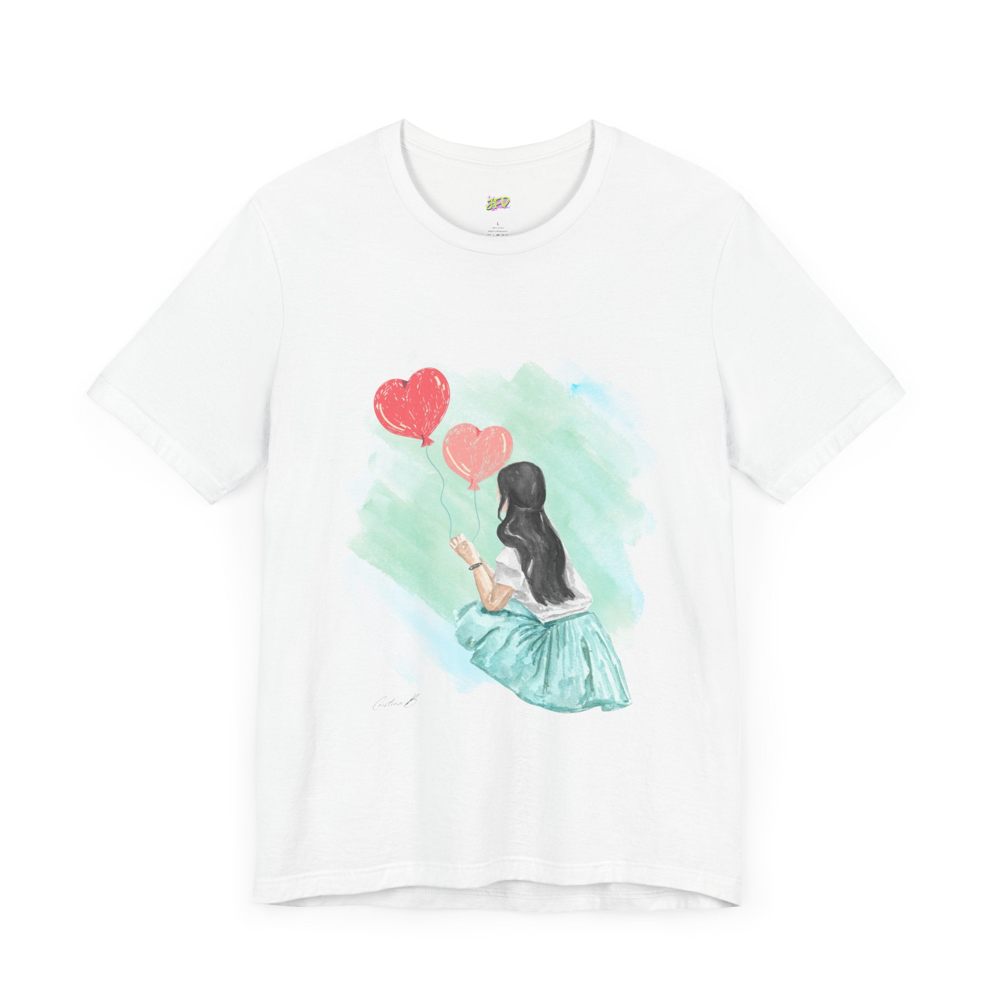 Woman Tee - Girl Heart Baloons