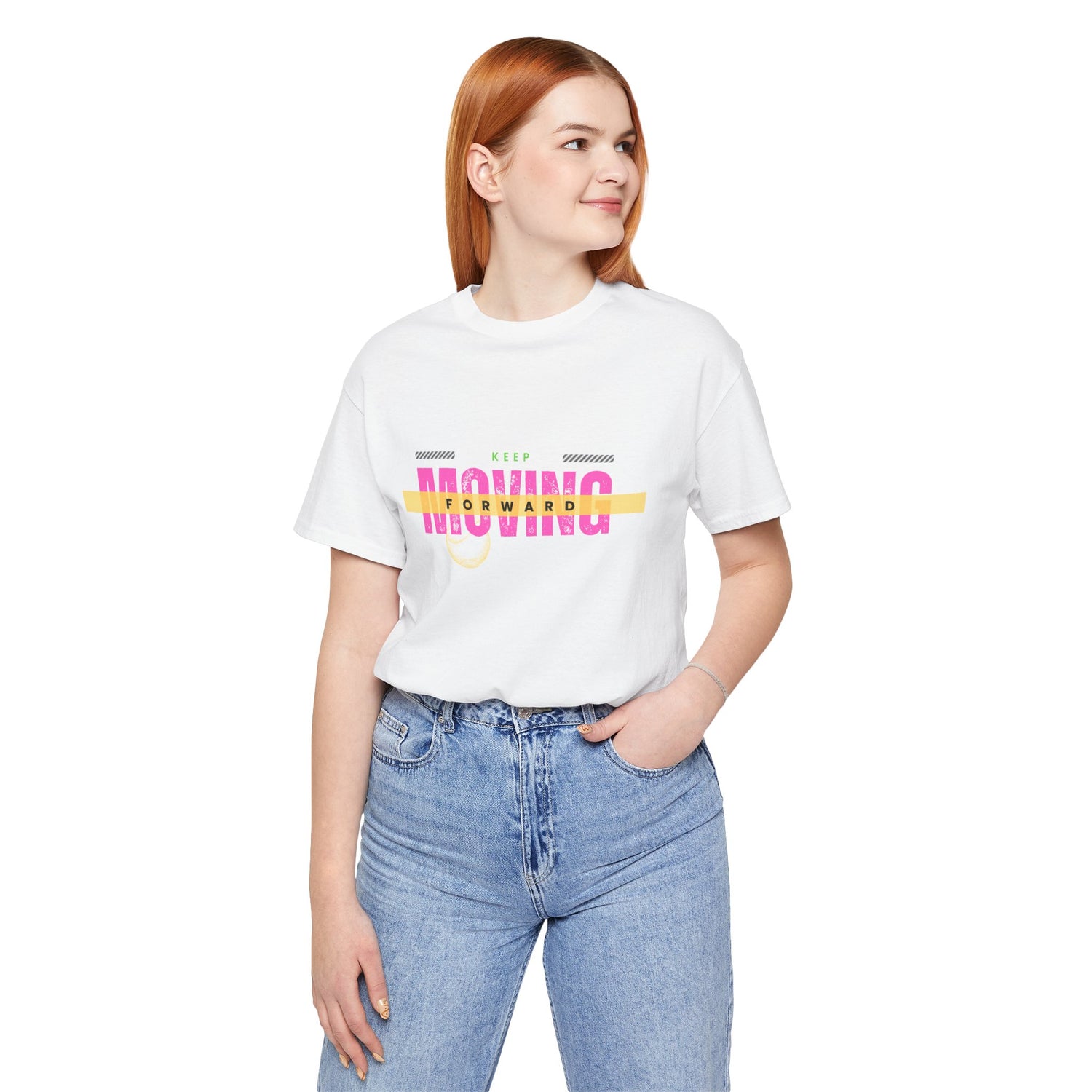 Keep Moving Forward Unisex Jersey Tee - Motivational Graphic Shirt