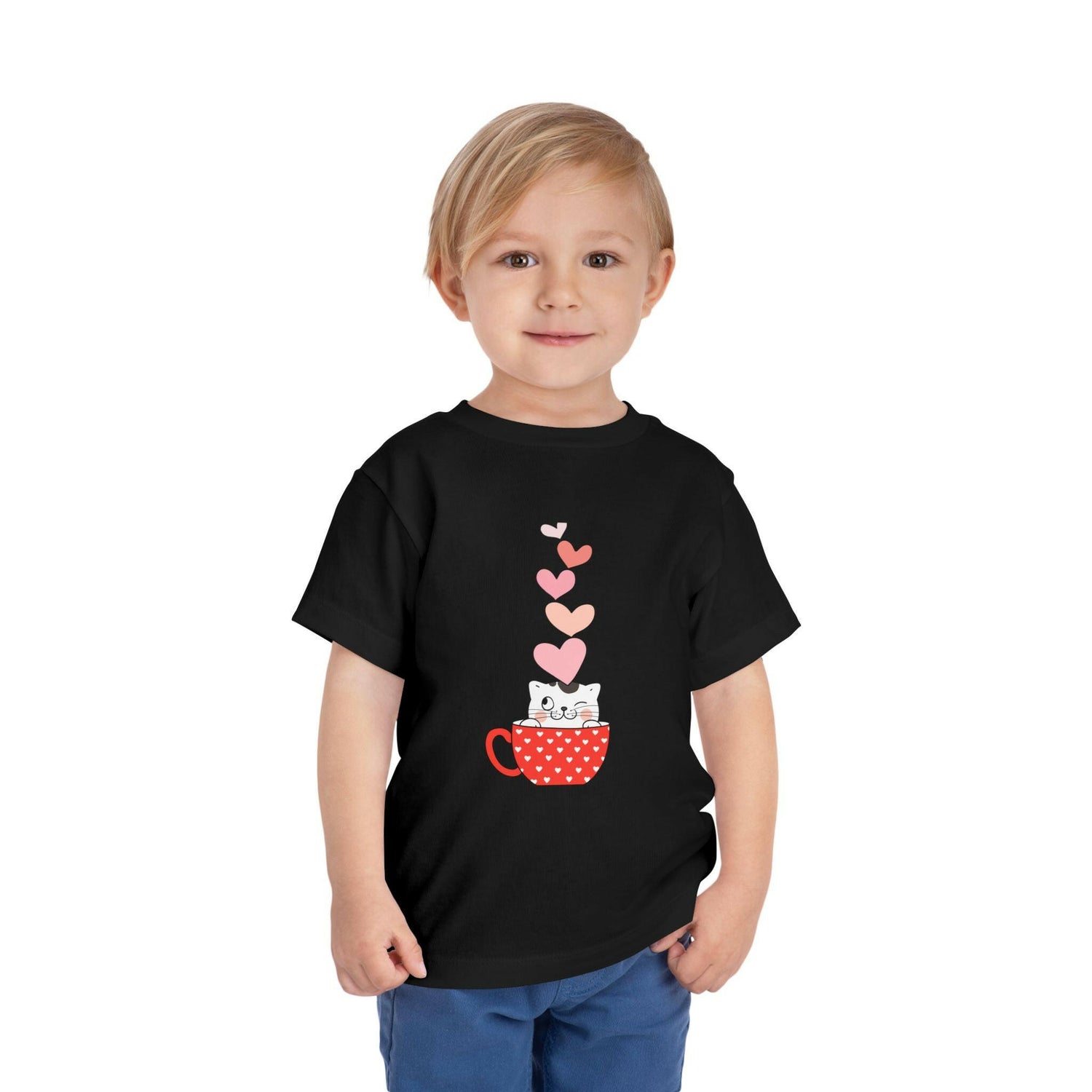 Cute Cat Love T-Shirt for Kids.