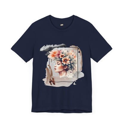 Woman Tee - Girl flowers