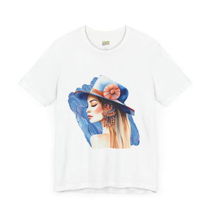 Woman tee - Fashion hat girl art