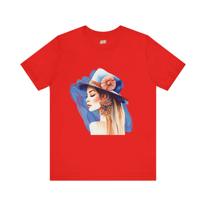 Woman tee - Fashion hat girl art