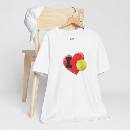 I Love Tennis Unisex Jersey Short Sleeve Tee