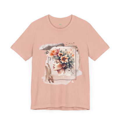 Woman Tee - Girl flowers