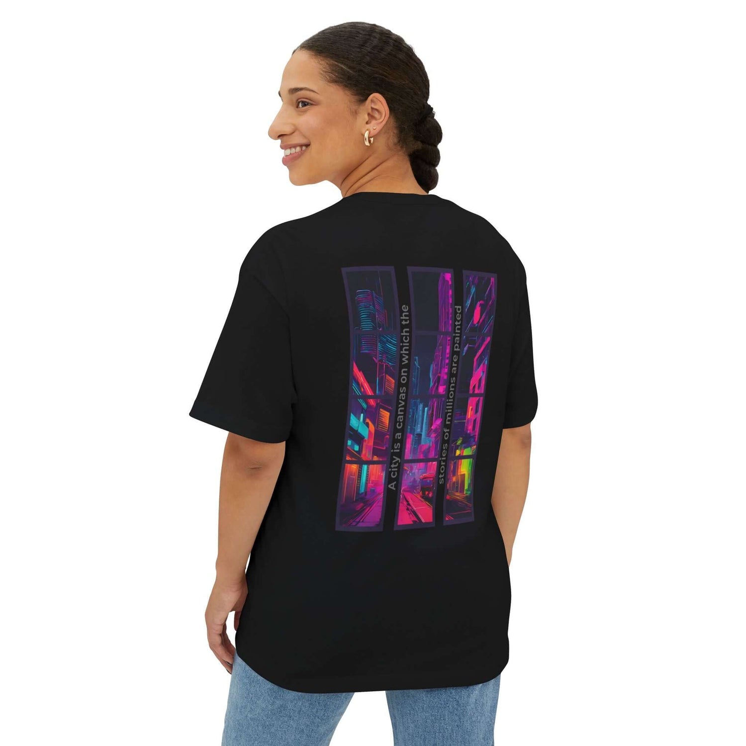 Vibrant Unisex Oversized Boxy Tee.