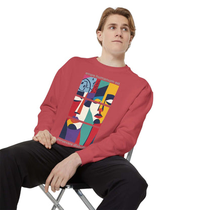 Unisex colorful motivational sweatshirt with unique design, perfect for self-expression and cozy comfort on chill days.