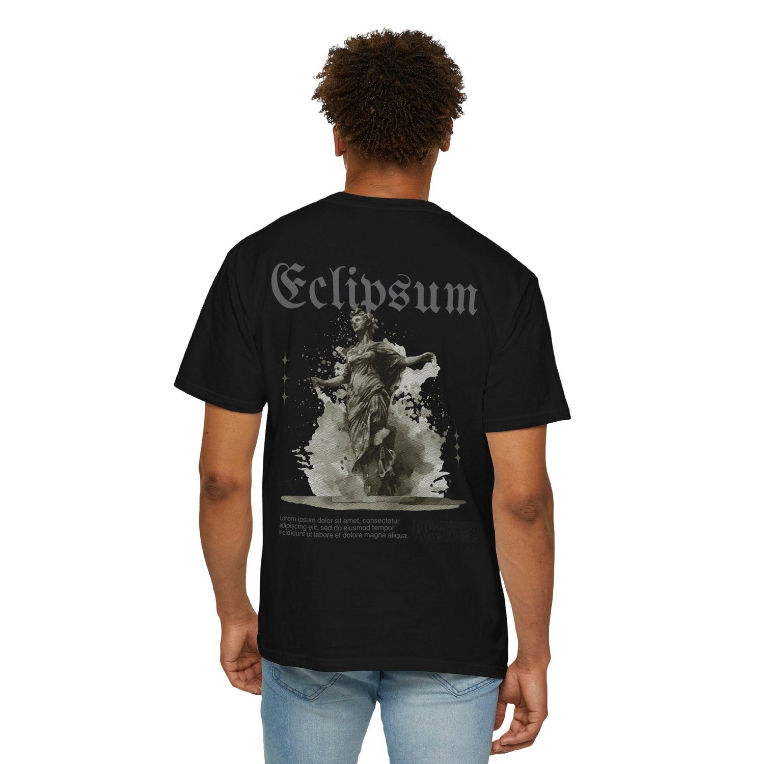 Eclipsum Unisex Garment-Dyed T-shirt - Artistic Retro Design