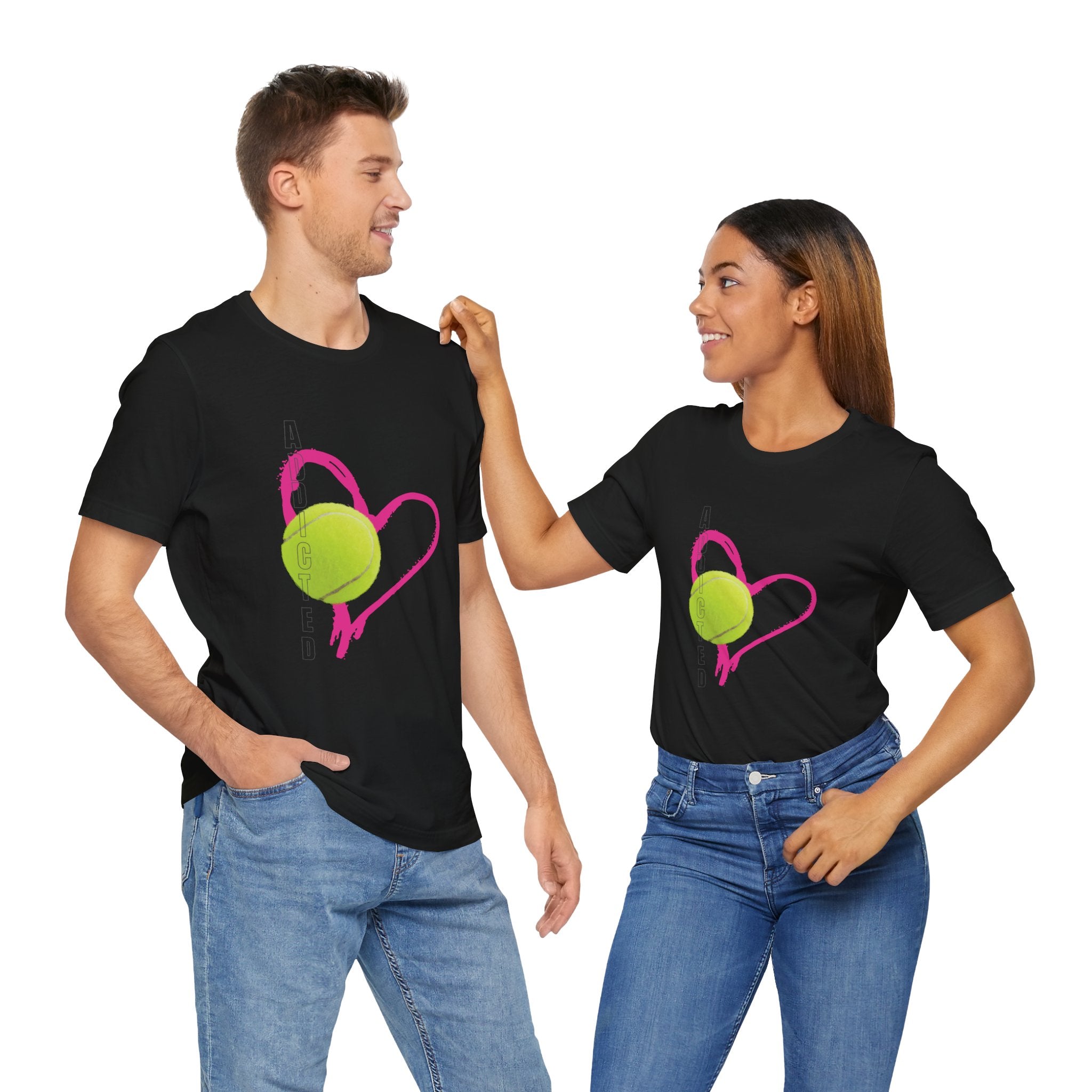 Addicted Heart Tennis Unisex Tee