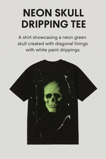 Neon Skull Splatter Tee – Streetwear Edition