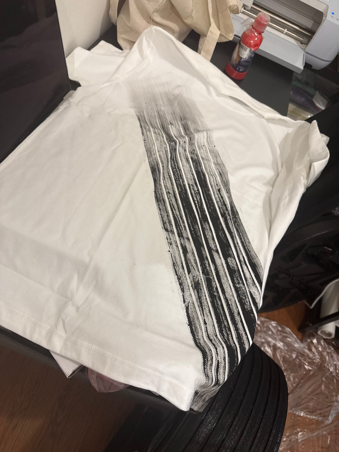 Urban Brushstroke & Rider Graphic T-Shirt – 100% Cotton -handmade