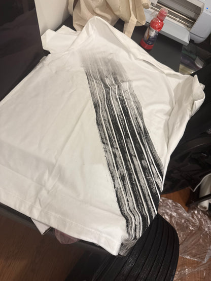 Urban Brushstroke &amp; Rider Graphic T-Shirt – 100% Cotton -handmade