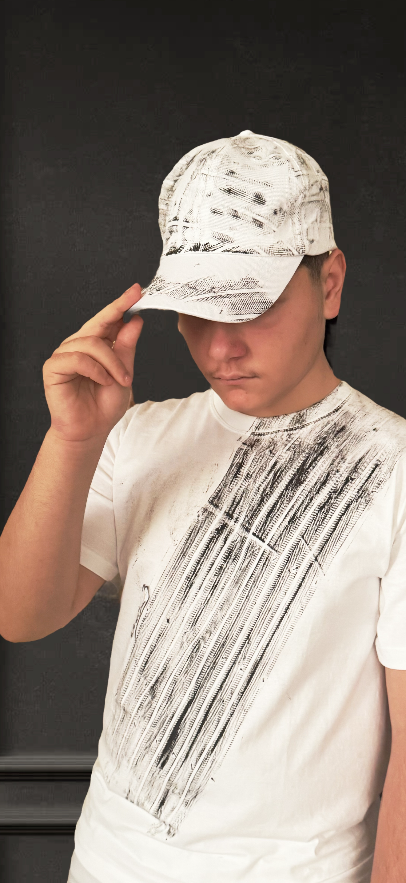 Urban Brushstroke &amp; Rider Graphic T-Shirt – 100% Cotton -handmade